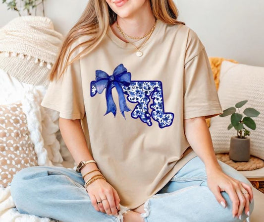 Floral Maryland State Tee