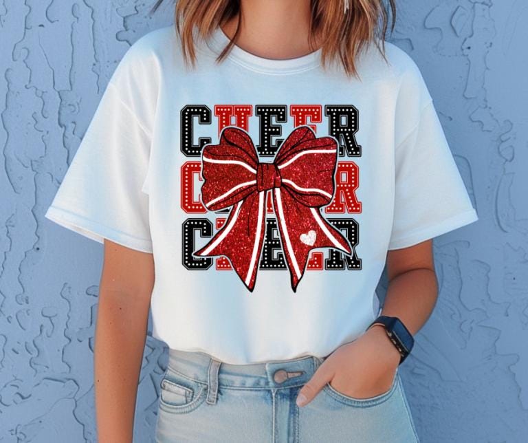 FAUX Glitter Cheerleading Shirt