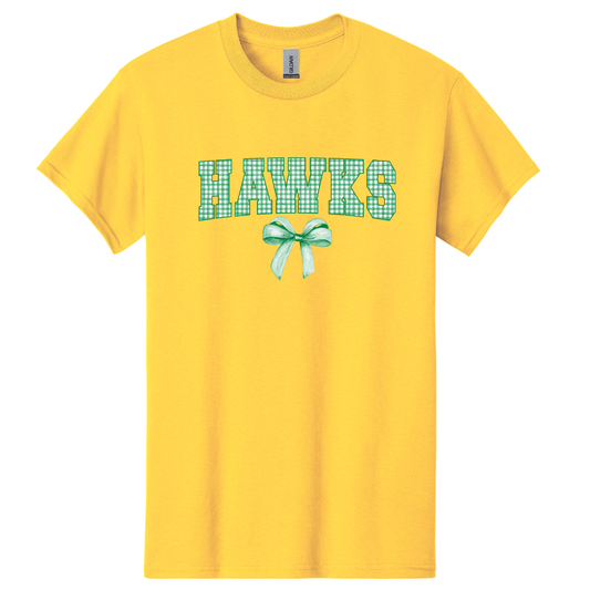 Hawks Checkered Bow Tee