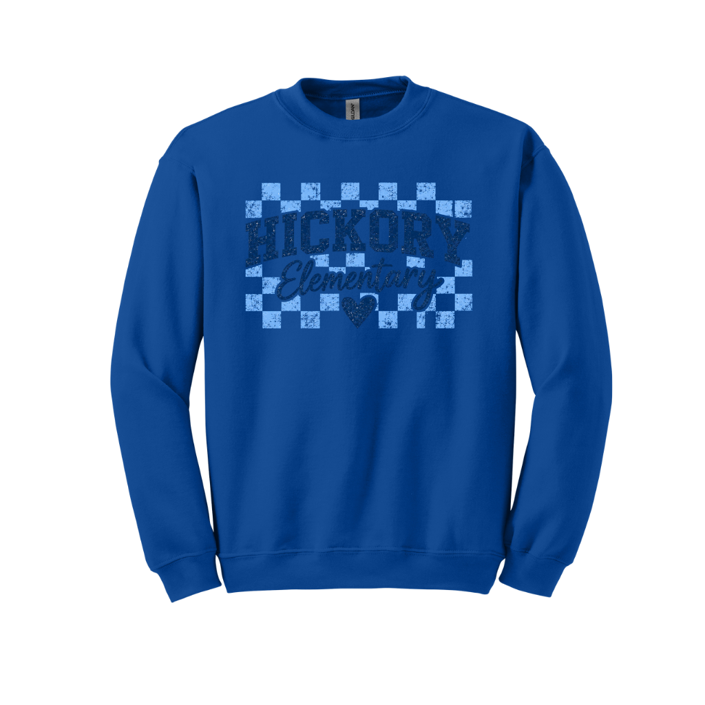 Hickory Checkered Heart Crewneck Sweatshirt