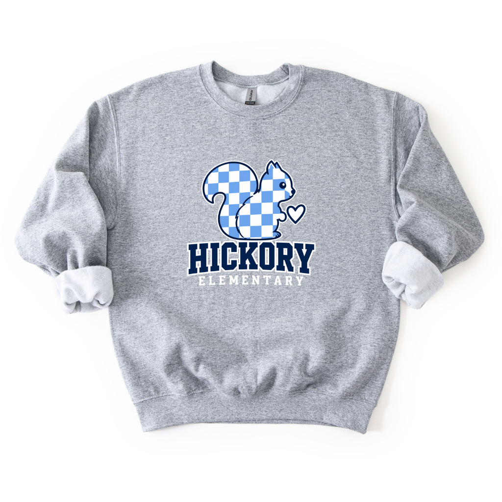 Hickory Checkered Squirrel Crewneck Sweatshirt