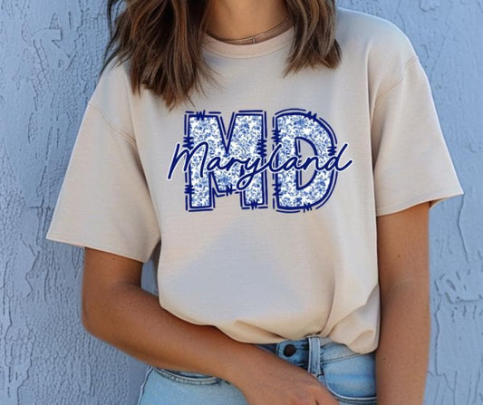 MD Floral Script Tee