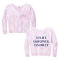 BFBA Breastival 2026 Pink Tie-Dye Vneck Sweatshirt