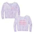BFBA Breastival 2026 Purple Tie-Dye Vneck Sweatshirt